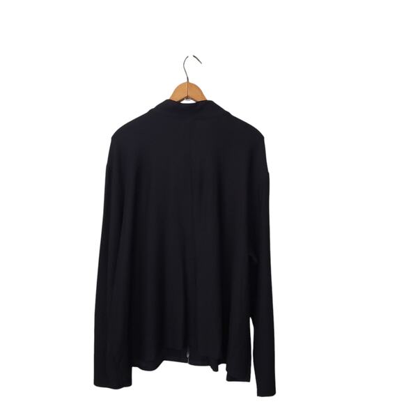 Eileen Fisher Womens Black Full Zip Stretch Jacket Size 3X Pockets Classic - Picture 4 of 11